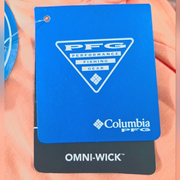 Columbia Slack Water Knit Tee II Peach UPF 50 PFG Short Sleeve Sz 2X NWT - Picture 13 of 14